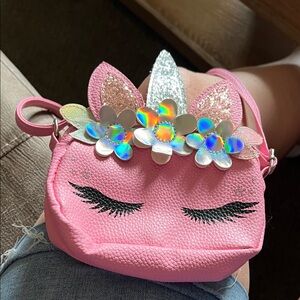 Mattel Pink and Silver Kids Unicorn Bag